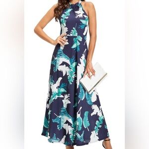 Tropical Print Maxi Dress